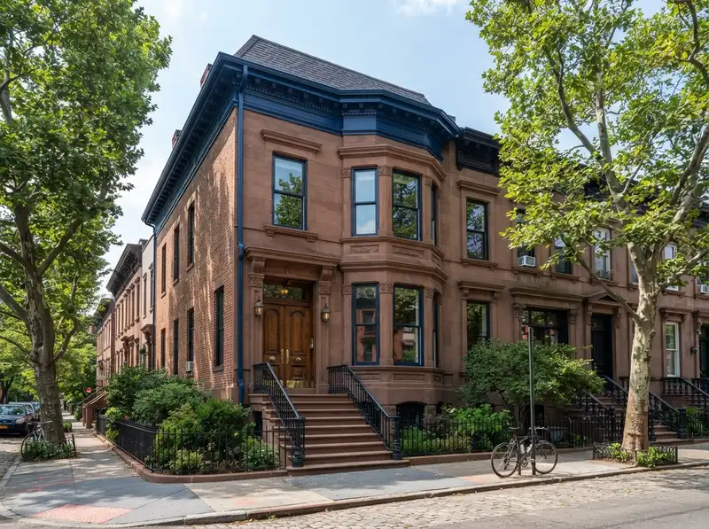 Modern gutter system on Brooklyn home Modern gutter system on Brooklyn home