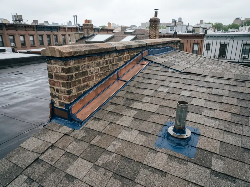 Repaired roof flashing and vent in Brooklyn Repaired roof flashing and vent in Brooklyn