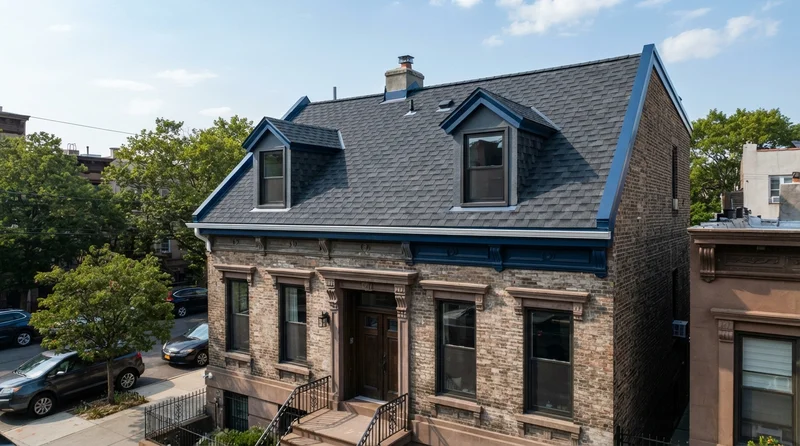 Completed roof replacement in Brooklyn