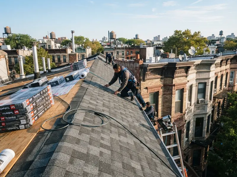 Professional roof shingle repair in Brooklyn